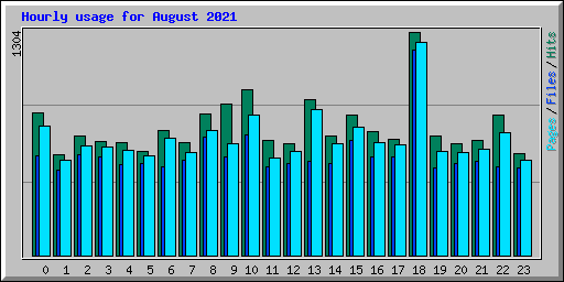 Hourly usage for August 2021