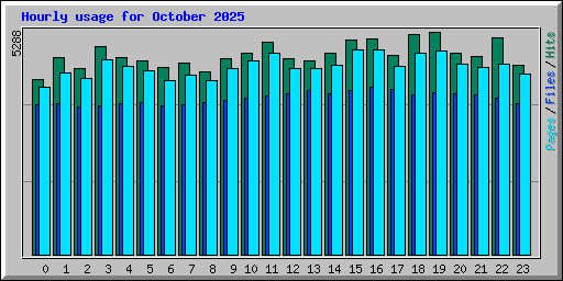 Hourly usage for October 2025