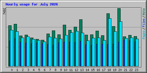 Hourly usage for July 2026
