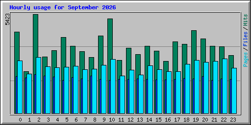 Hourly usage for September 2026
